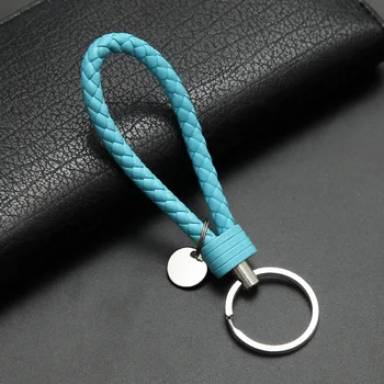 

DHLFREE 500PCS handbag Keychains Braided Leather Rope Handmade Woven Key chains Leather Key Chain Ring Holder for Car Keyrings