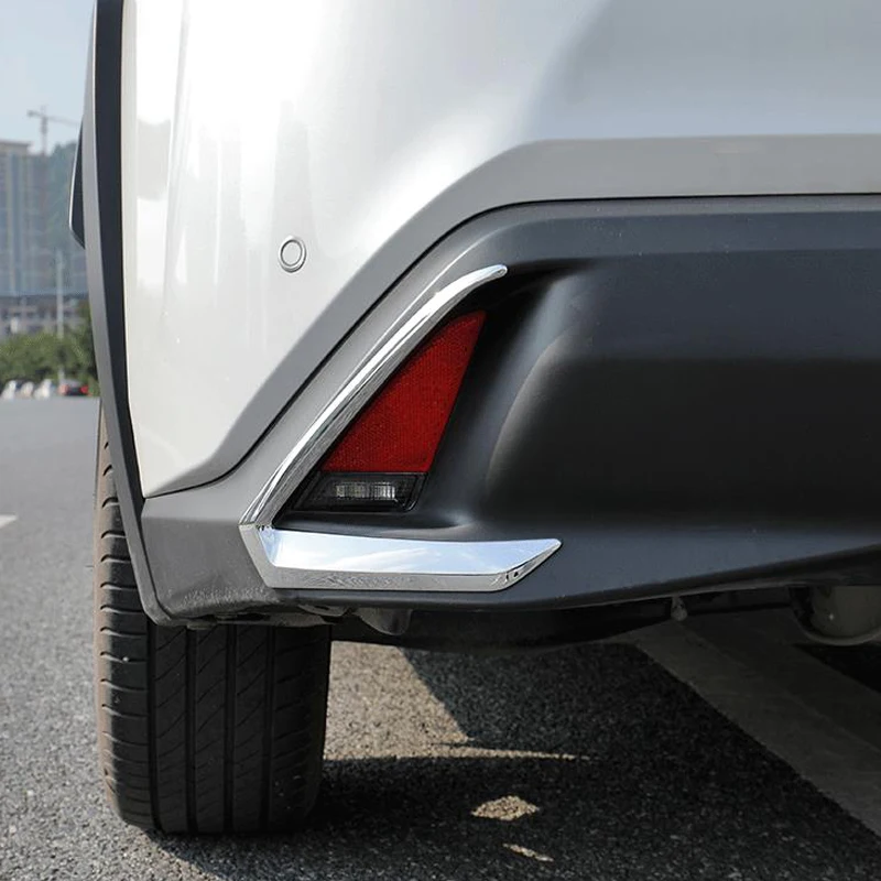 

2pcs ABS Chrome Rear Fog Lights Lamp Frame Cover Trim For Lexus UX ZA10 UX200 UX250h 2018 2019 Car Styling Accessories