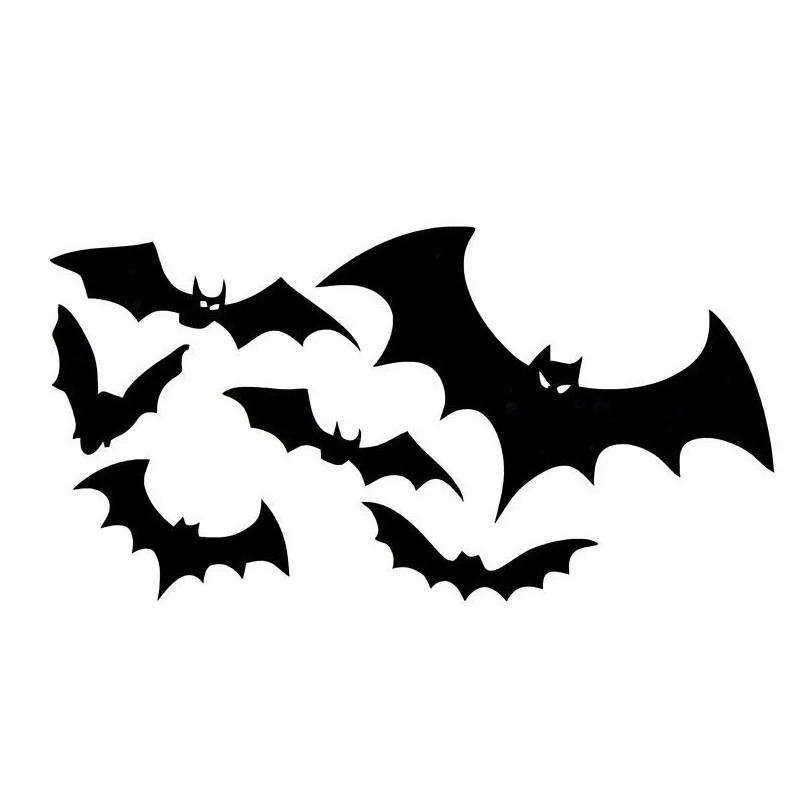 10*19CM Flocks of BATS Floating Car Stickers Reflective Decals Personalized Car Stickers Bat CT-766 bats