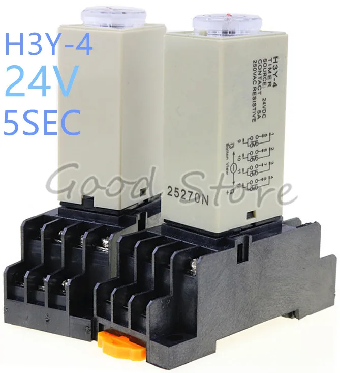 1 комплект H3Y-4 0-5 сек 24 В реле времени контроллер задержки питания ST6P-4
