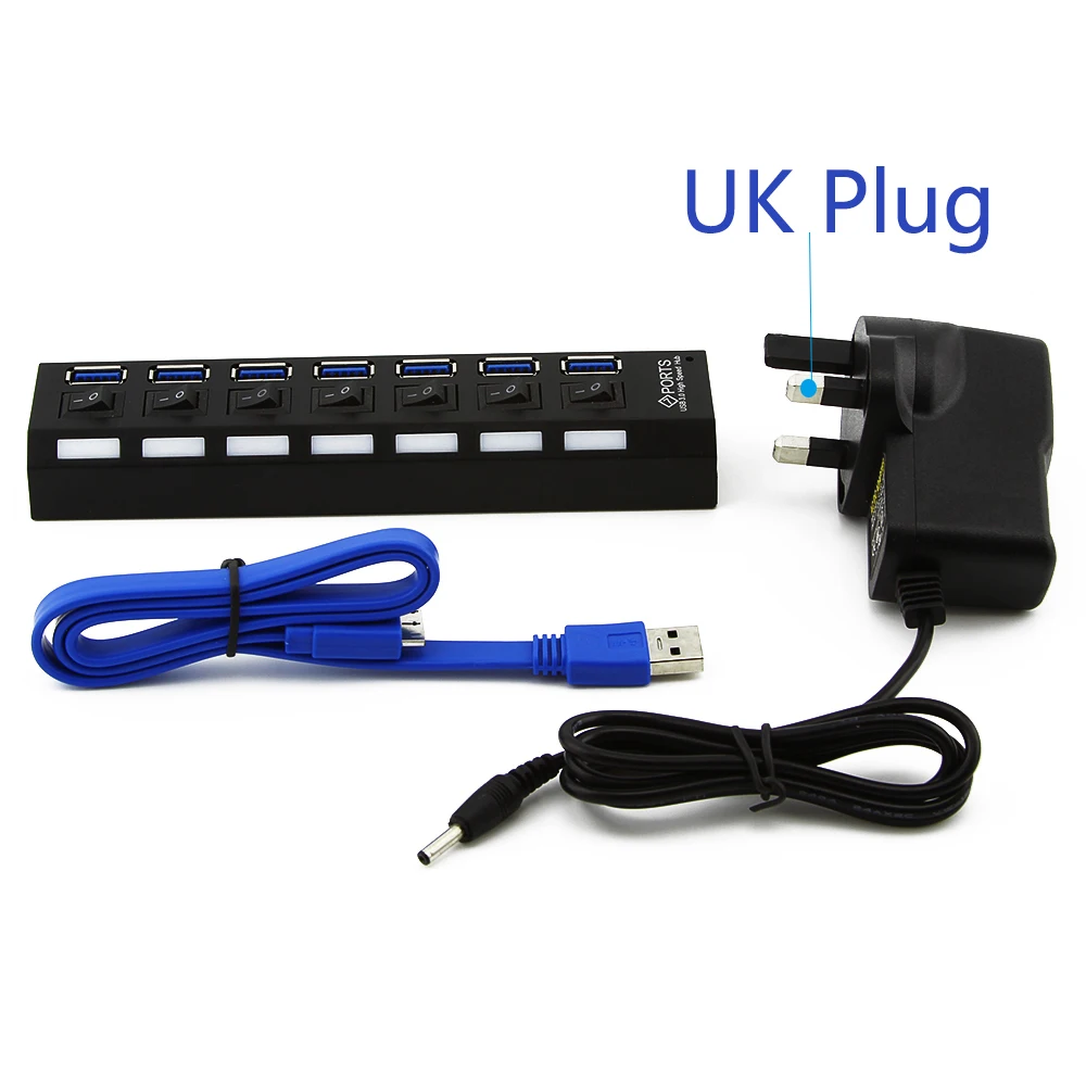 hub with UK power adapter