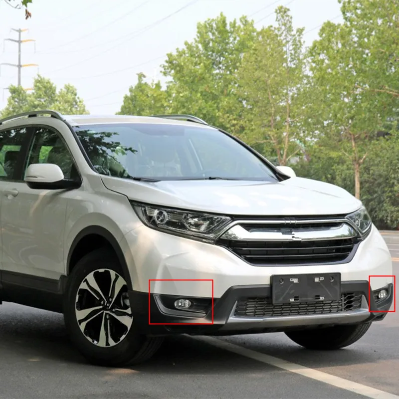 Yanzhexing ПТФ в передний бампер противотуманная фара крышка капота Подрезка для Honda CRV- гальваника/черный