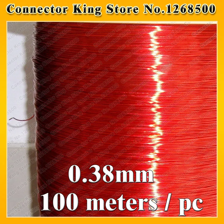 

ChengHaoRan QA-1-130 100m Red Magnet Wire 0.38 mm Enameled Copper wire Magnetic Coil Winding