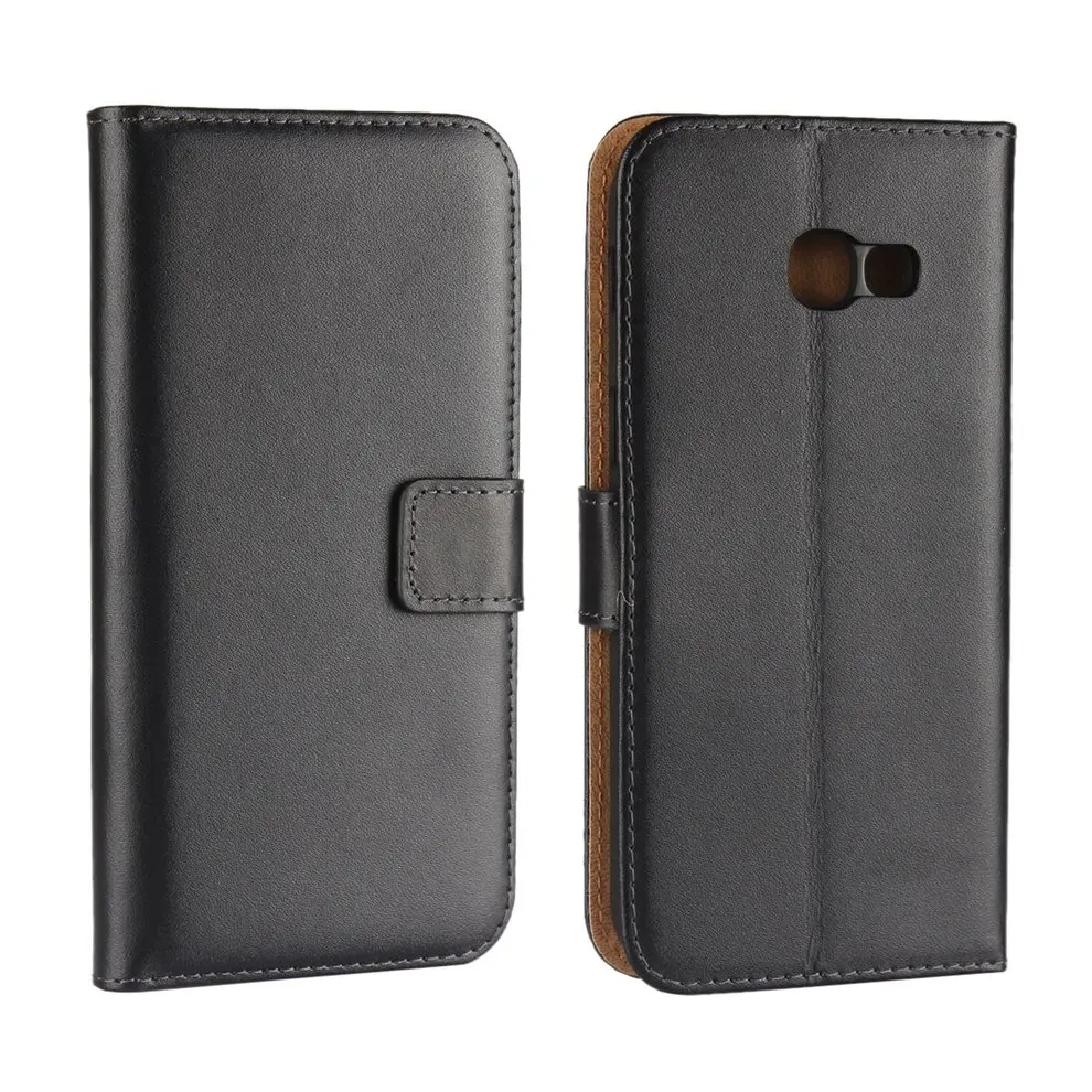 

New Shockproof Flip Case Wallet Cover Doubel Genuine Leather Cover Phone Protective Cover For Samsung Models Phone A3 2017