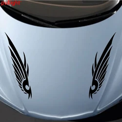 Autocollant de décoration de tatouage en vinyle, autocollant de capot à rayures d'aile d'oiseau de voiture Tribal 