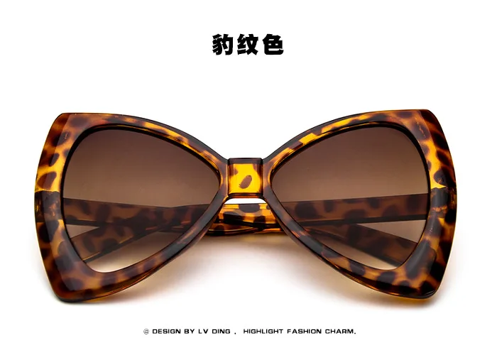 Большие женские солнцезащитные очки с бабочкой, кошачий глаз, леопард, элегантные женские очки, праздничные, паровые, в стиле панк, Италия, суперзвезда, прозрачные очки oculos - Цвет линз: C3