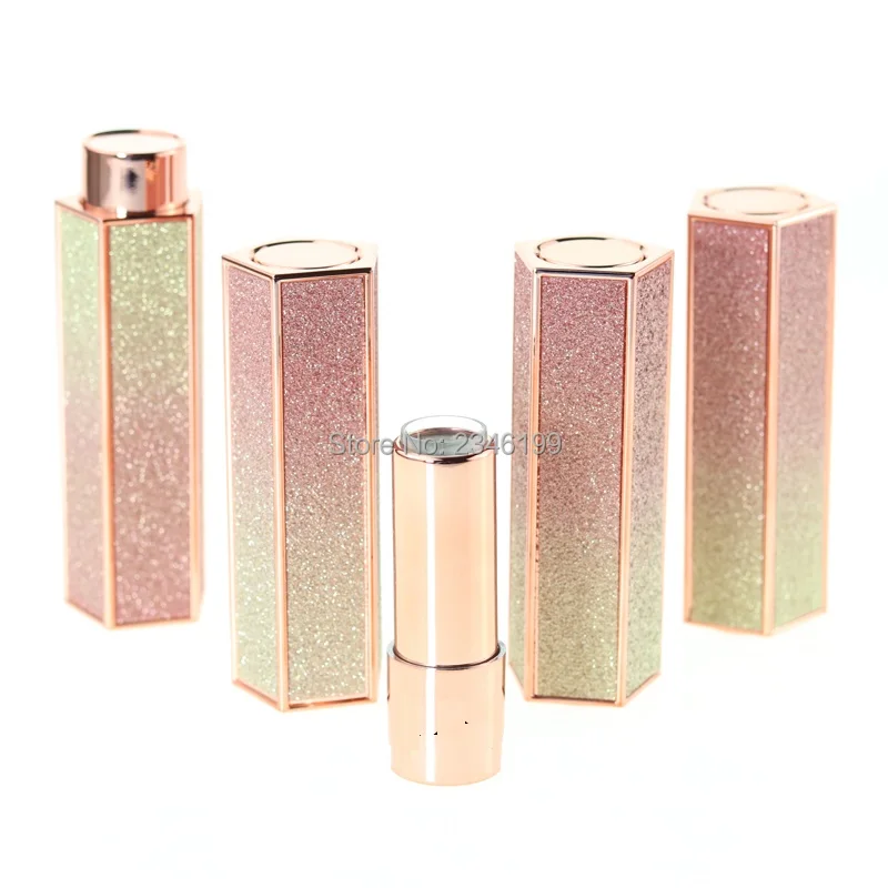 

12.1mm Empty Colorful Lipstick Tube DIY Lip Tube Cosmetic Container Five Sides Lip Balm Tubes Lipstick Packaging Bottle 20pcs