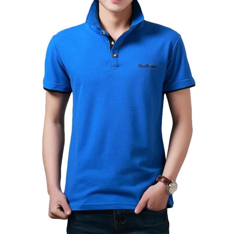  2018 Fashion Embroidered Logo Mens Polo Shirts Brands 17 Colors Casual Polo short Sleeve Pure color