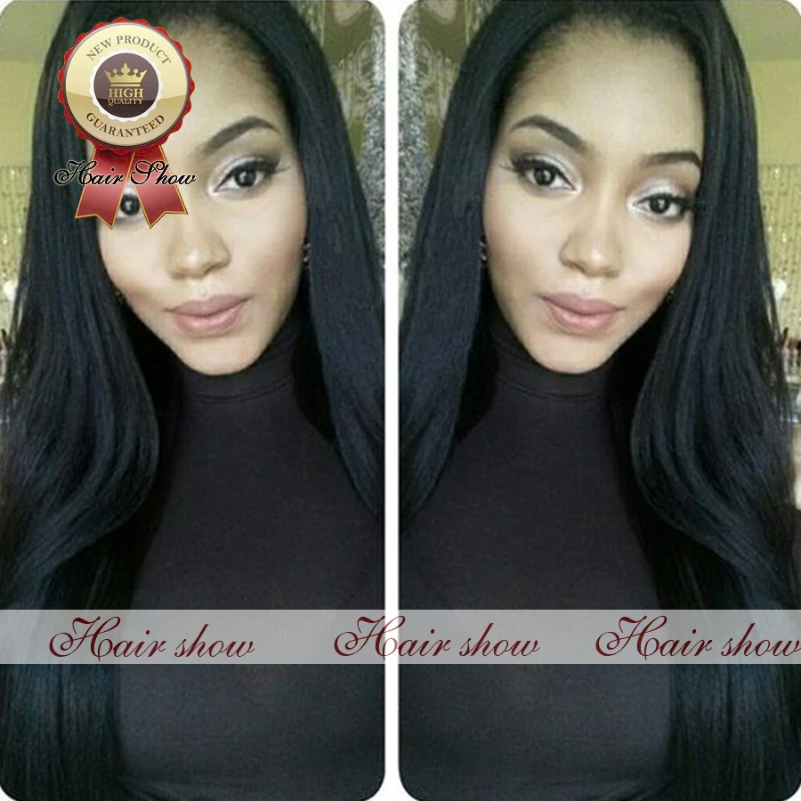 

Unprocessed Glueless Human Hair Full Lace Wigs Light Yaki Brazilian Virgin Human Hair Lace Front Wigs With Baby Hair U Part Wigs