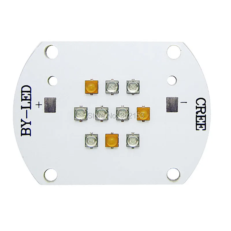Cree XTE XT E 50W Ярко синий (7 шт.) + теплый белый (3 Светодиодный фонарь ярко яркий 1500 мА
