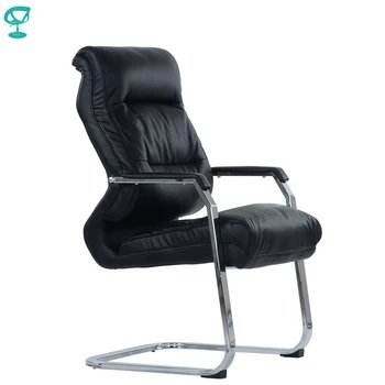 

95459 Barneo K-17 Office Chair for visitor Barneo Black eco-leather chrome legs Chair popular model free shipping in Russia