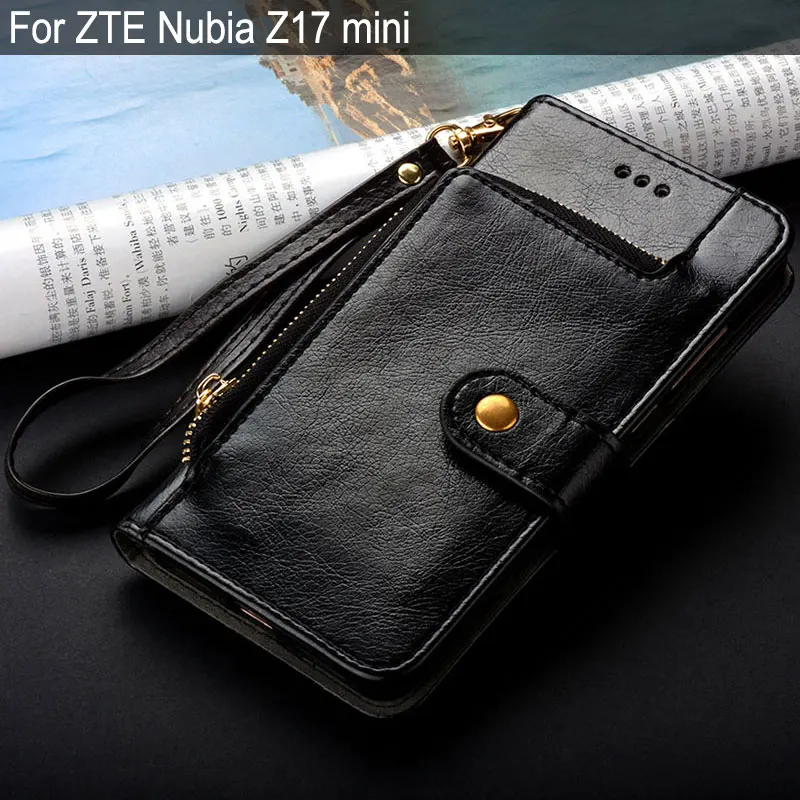 Чехол для zte nubia z17 mini роскошный модный кожаный чехол подставка слот карт кошелек