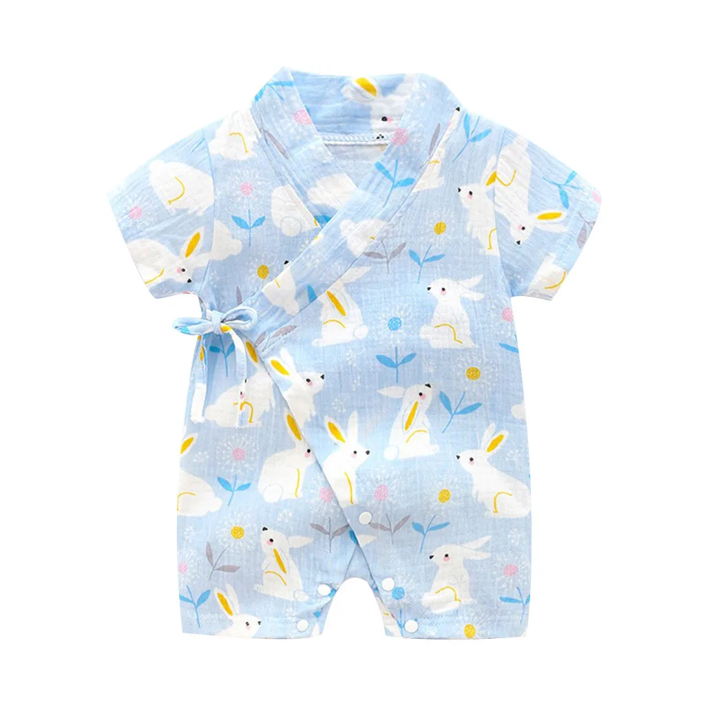 Overalls For Newborns Infant Baby Boy Girls Cartoon Rabbit Yarn Robe Kimono Romper Jumpsuit Sleepwear Cotton Infantis Costume