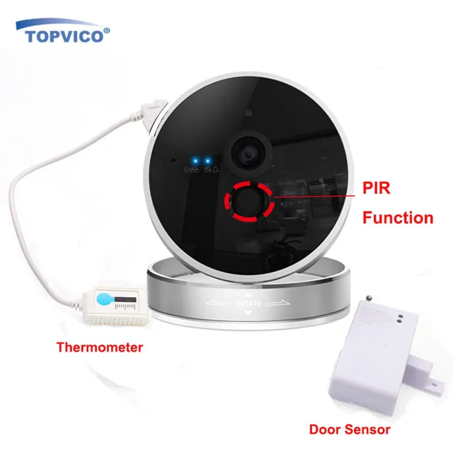 $US $75.71  1080P Wirelss Alarm WIFI IP Camera with Motion Sensor + 433mhz Door Sensor Detector ONVIF Plug Play