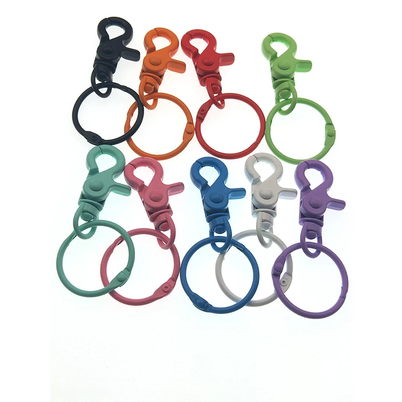 

5pcs Multicolor Lobster Clasps Keyring Split Ring Keychain fits Dog/Handbags Key Chains sleutelring llavero Z673
