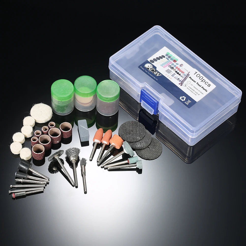

100pcs 1/8" Electric grinder tool Accessories for dremel drill engraver Rotary Tool grinding machine Polishing Bit Accessory Kit