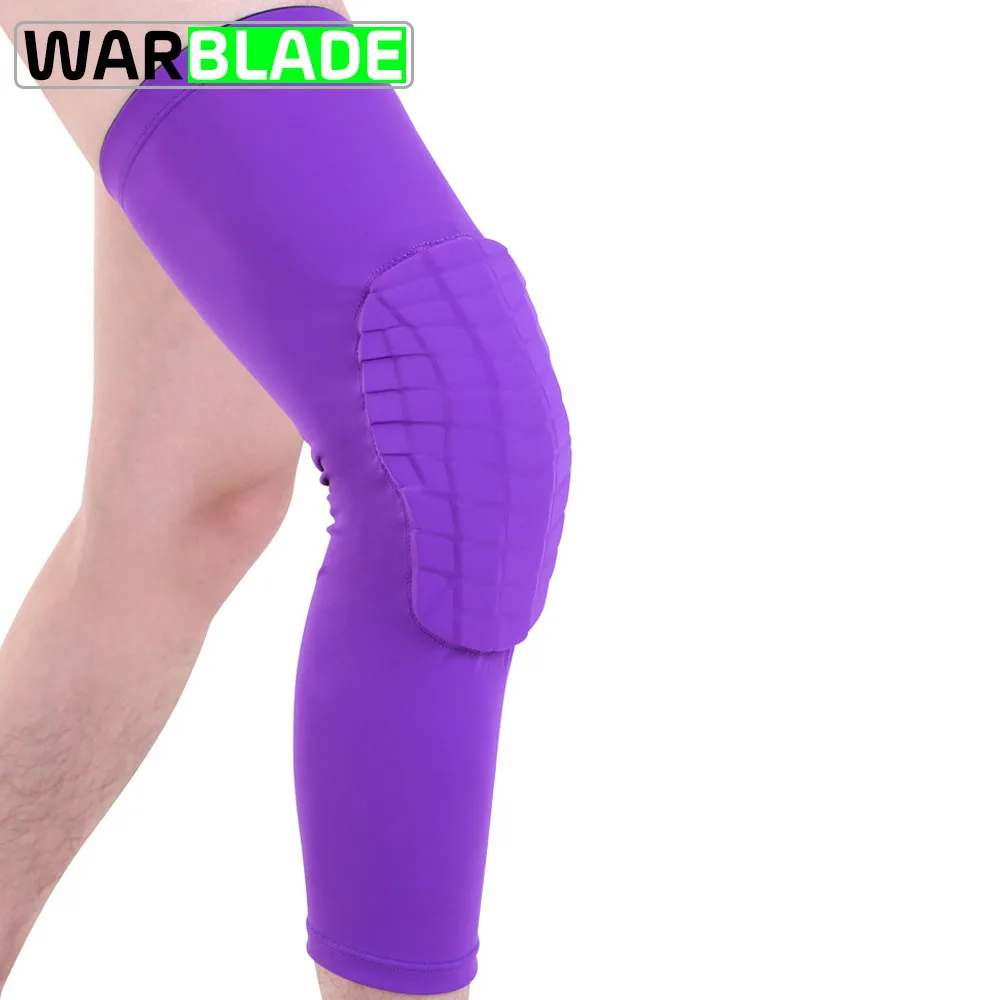 Носки соты гимнастические баскетбольные спортивные на колено поддержка ног Скоба лента защитные накладки бандаж обертывание рукав протектор наколенники - Цвет: purple
