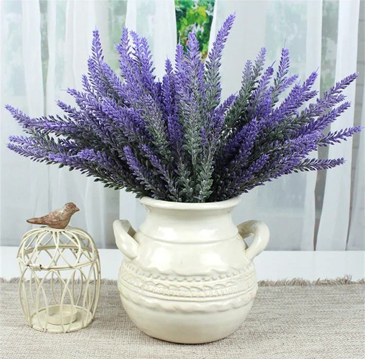 

Provence lavender flower silk tomentum artificial flowers grain decorative fake flores bouquet home decoration