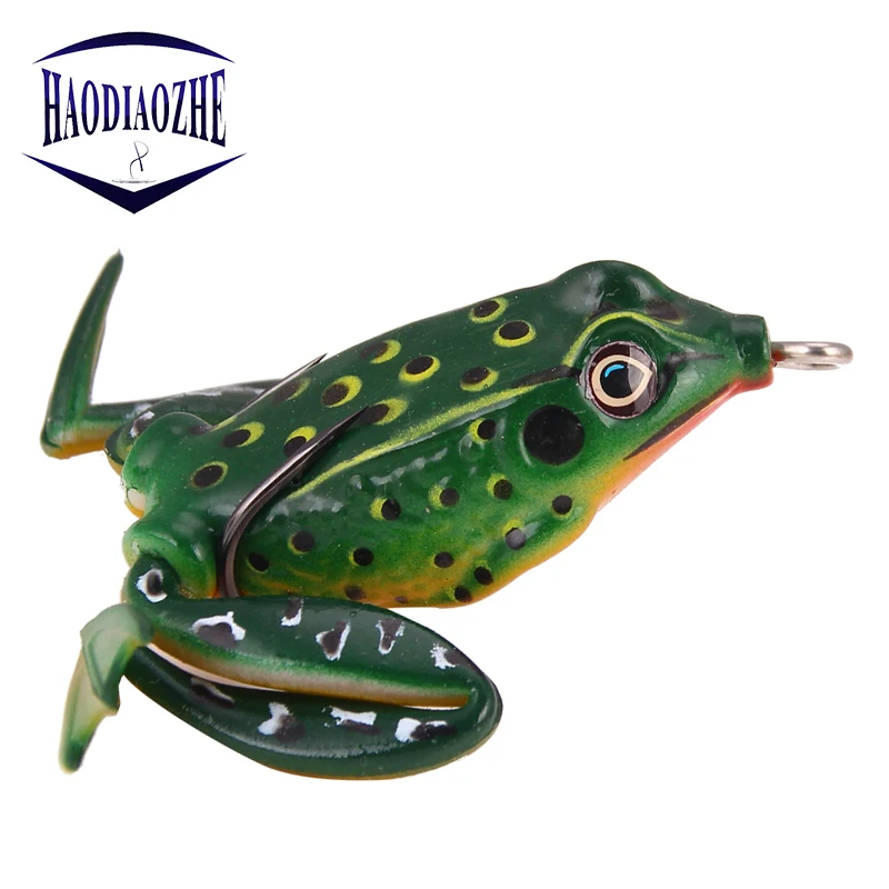 

1PC Soft Tube Bait Japan Fishing Lures Frog Lure Treble Hooks Topwater Ray Frog 5.5CM 8G Artificial Soft Bait Wobblers Tackle