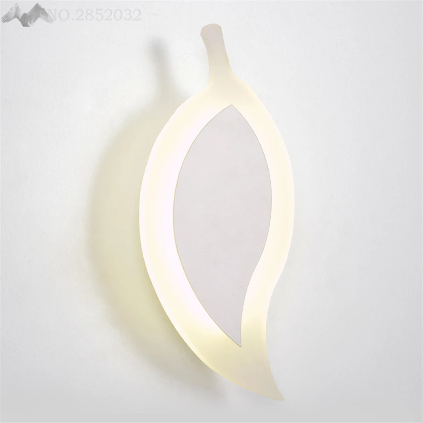 

LFH Post Modern Simple Wall Lamps Acrylic White Leaf Wall Lights for Aisle Corridor Living Room Bedroom Cafe LED Children's Room