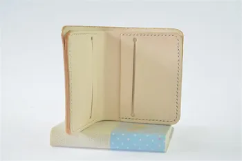 

ALAVCHNV Vegetable Tanned Leather Short Handmade First Layer Cowhide Retro Lady Wallet C18