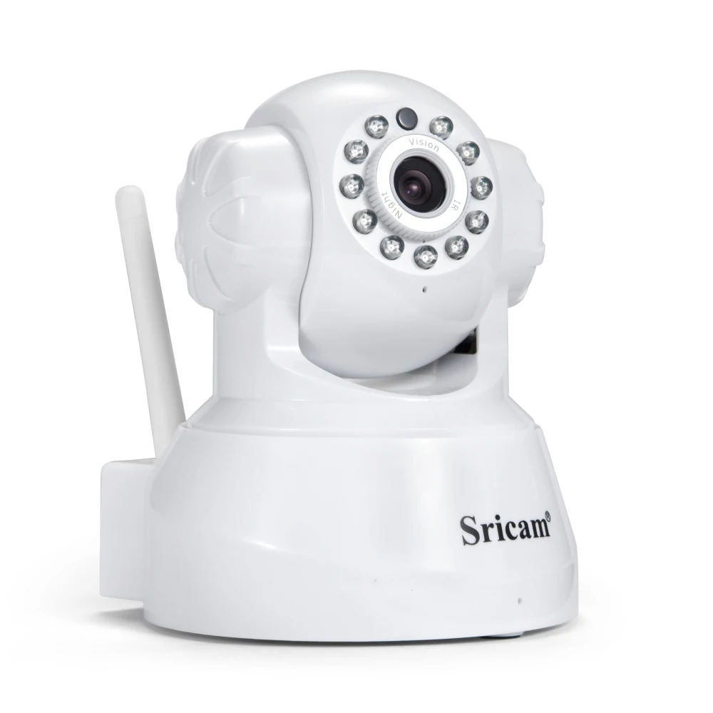 White Sricam HD 720P Indoor Wifi IP Camera Support Onvif Pan/Tilt 128G TF Card Smart Home Wireless Night vision wireless ip camera hd 720p megapixel wifi camera home security cameras support tf sd card indoor two audio pan tilt p2p ip cam