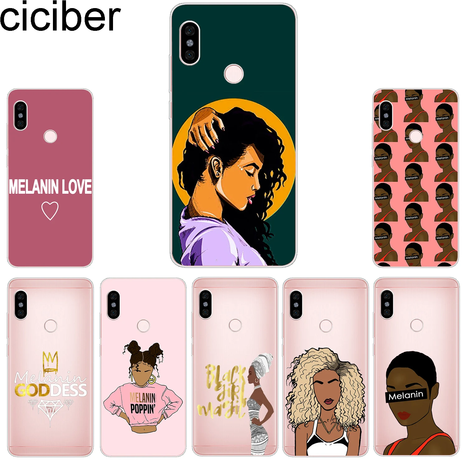 Ciciber чехол для телефона Xiaomi Mix Max 3 2 2s Mi A2 9 8 6 5 F1 A1 5X 6X 5c 5S Lite Plus Pro SE Melanin Poppin |