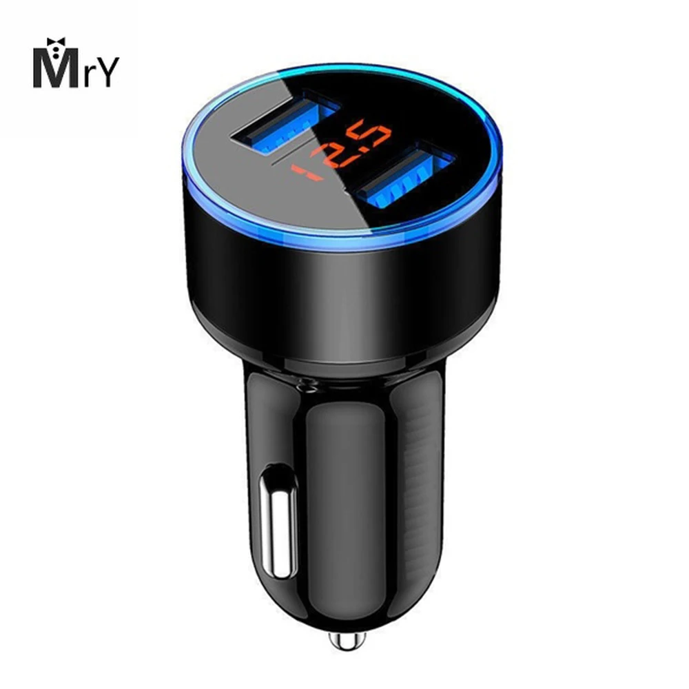 

3.1A Dual USB Car Charger 2 Port LCD Display USB Fast Charger Adapter for Xiaomi mi 9 iPhone X Xr 8 Huawei Samsung S9 S8 QC 3.0
