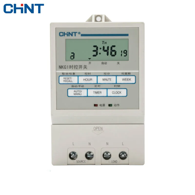 

CHINT Timing Switch NKG1 Street Lamp Microcomputer Time Controller Time Control Switch Electronics Timer 220v