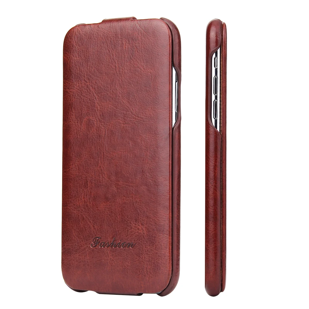 Buy Vertical Flip Leather Cover Case for Apple iPhone