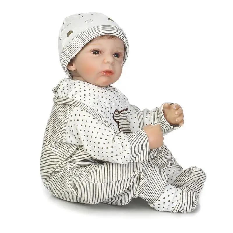 

NPK Silicone Reborn Baby Doll Fashion Kids Playmate Silicone Realistic Silicone Reborn Baby Doll Christmas Day Gift For Kids