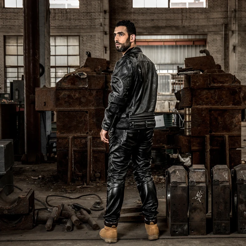 Blog HA-101 european big size high quality super genuine cow skin leather motor rider jacket mens casual cowhide leather jacket