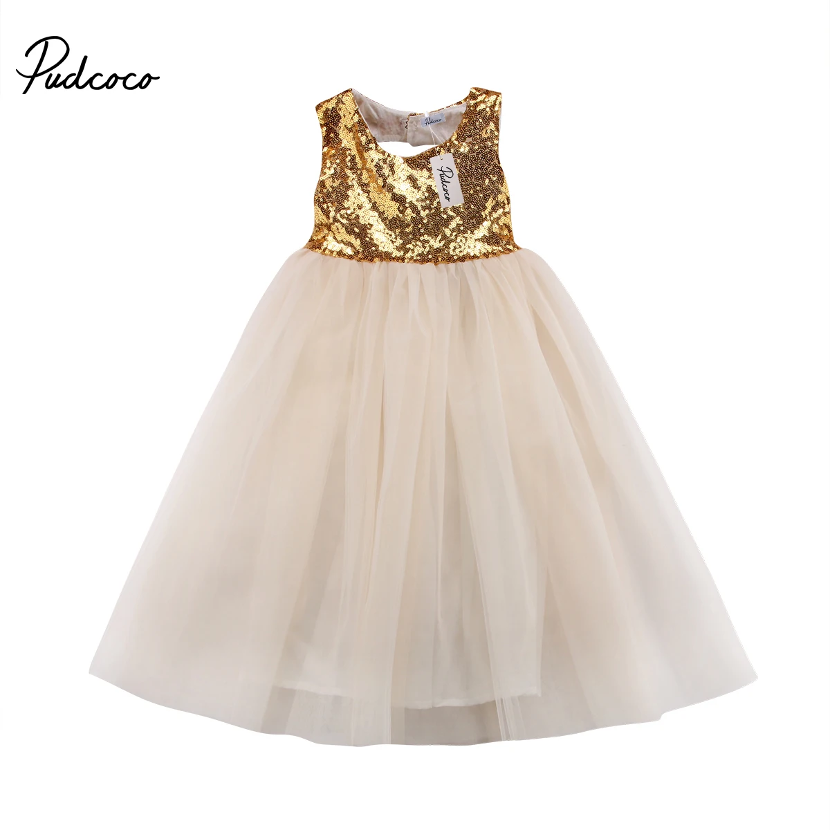 

HOT Girls Ball Gown Dress Sequins Backless Princess Girl Dress Lace Tulle Toddler Kids Girls Long Party Prom Dresses 2-7Y