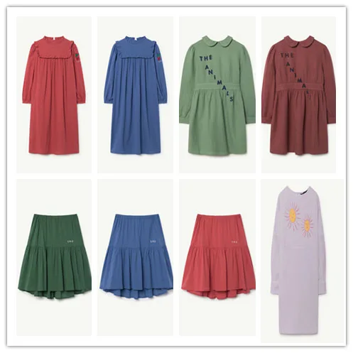 Платье для девочек; коллекция года; сезон весна-осень; Детские хлопковые платья с длинными рукавами и изображением животных для девочек; детская одежда; рождественское платье; vestidos