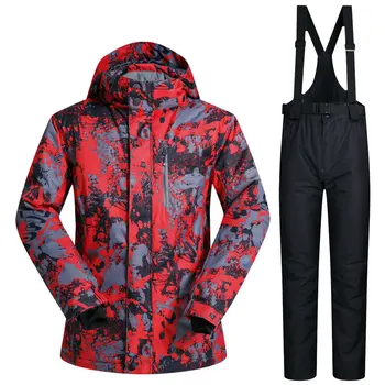 

2019 MUTUSNOW Men Ski Jacket Pant Snowboard Suit Windproof Waterproof Outdoor Sport Wear Super Warm Clothing Trouser Male Suit