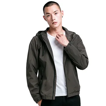 

Men's Jacket Autumn New Hooded Jacket Bomber Jacket Youth Men's Simple Jacket Casual Cardigan Zipper Men's Jacket