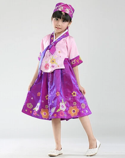 

Yukata Traditional Japanese Kimonos Color Children Hanbok Dress Baby Girls Infant Korean Princess National Costumes Flower Girl