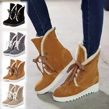 Обувь; женские ботильоны; модная зимняя обувь на плоской подошве; Новое поступление; женская обувь из флока и плюша на шнуровке; MH330