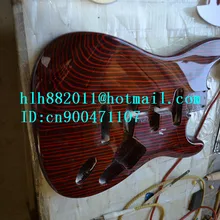 Сделано в Китае полуфабрикат корпус электрогитары с красной зебры дерево+ EMS F-1830