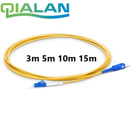 

Fiber Optic Patchcord LC UPC to SC UPC 3m 5m 10m 15m Jumper Cable G657A Optical Cord Simplex 2.0mm PVC LC SC Connector