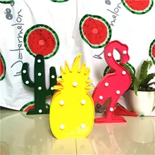 Lumiparty 3D LEDShine Flamingo Lamp Pineapple Table Light Cactus Night Lamp Marquee LED Letter Nightlight Christmas