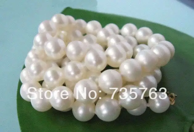 

HOT 001273 Women's REAL 9-10MM cultured pearl necklace 17 inches