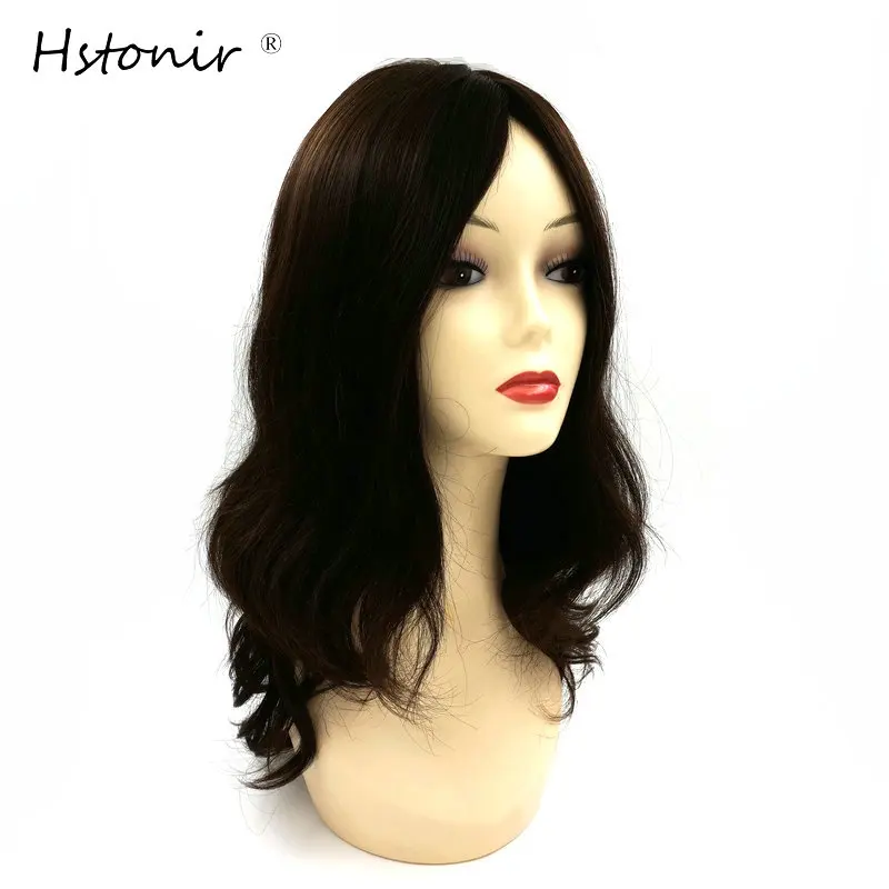 

Hstonir Hand Tied Natural Looking Kosher Wig European Remy Hair Wavy Style Pure Human Hair Certificated
