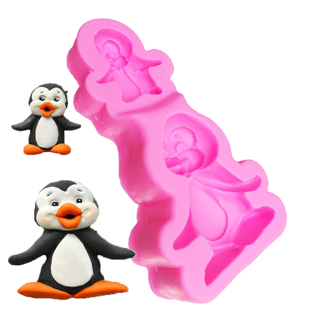 Diy Lovely Penguin Silicone Mold Fondant Cake Decorating Gumpaste Mould  Polymer Clay Resin Molds Baking Tools T1037 - Cake Tools - AliExpress
