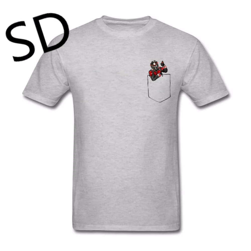 Dropshipping graphic tees men Ant Man in Pocket T Shirt Men Harajuku