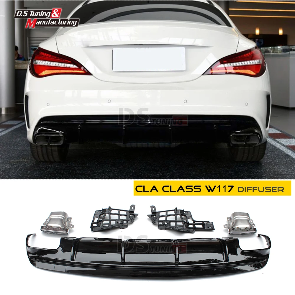 

Rear Bumper Diffuser and Exhausts for Mercedes CLA class C117 X117 W117 Sports and CLA45 New