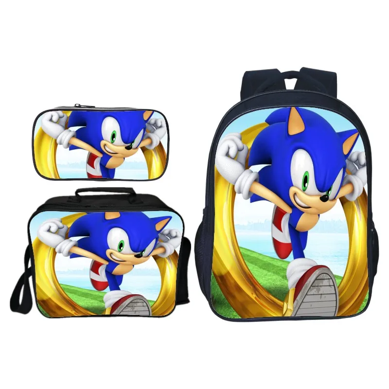 Sonic зубная щётка рюкзак высокое качество для мальчиков и девочек, школьные ранцы, школьные рюкзаки красивые школьные сумки 3 шт./компл. модные сумки - Цвет: 1