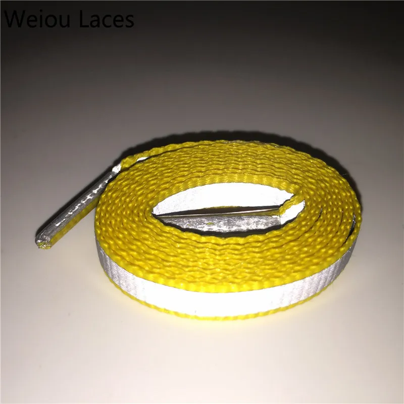 Weiou Athletic 4M Flat Reflective Shoe Laces Night Safe Outdoor Sport Bootlaces High Visibility Shoelaces Strings For Sneakers