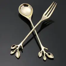 2 шт./компл. золото Европейский ножи металлического сплава посуда ложка Западной столовый набор для кухни еда интимные аксессуары для посуда ужин