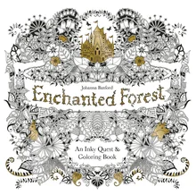 2015 Enchanted Forest An Inky Quest Coloring Book For Children Adult Relieve Stress Kill Time